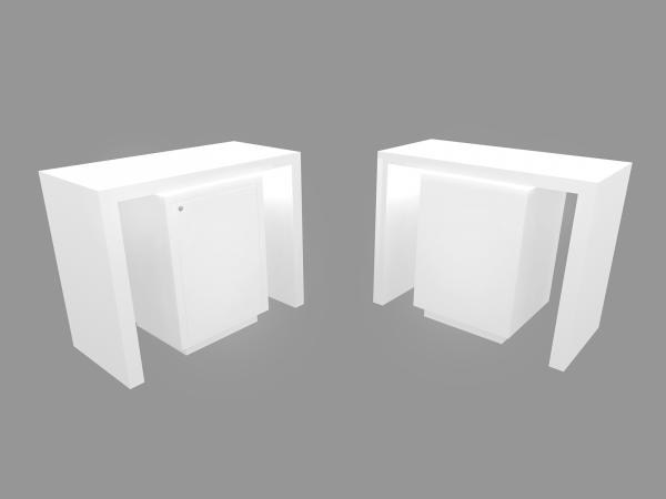 RE-1612 Waterfall Workstation Counter with RE-1575 Counter-- Image 2