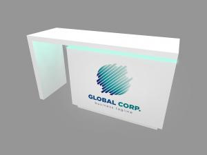 RE-1613 Waterfall Workstation Counter with RE-1576 Counter-- Image 1